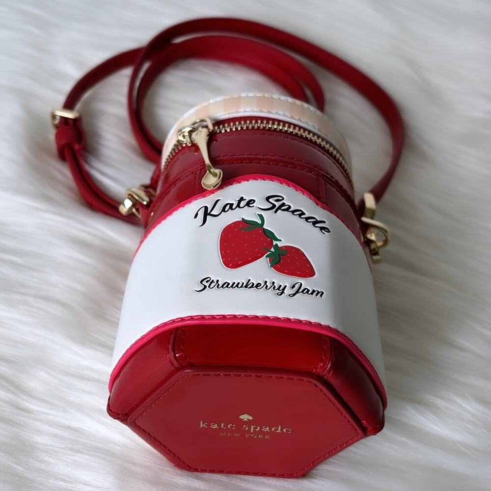 NWT Kate Spade Strawberry Dreams 3D Jam Crossbody/ Red-Gold - Picture 4 of 8